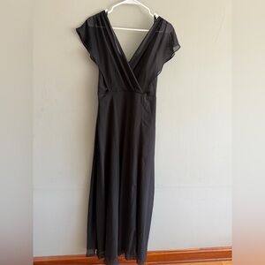 Birdy Grey Black V-Neck Maxi Dress